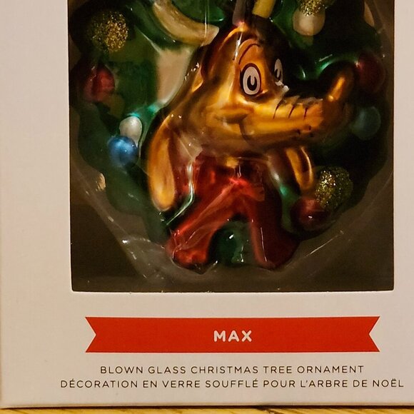 HALLMARK ORNAMENTS The Grinch Max Hand Blown Glass 2024 Dr. Seuss Enterprises - Picture 3 of 10
